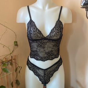 2 pc black lingerie